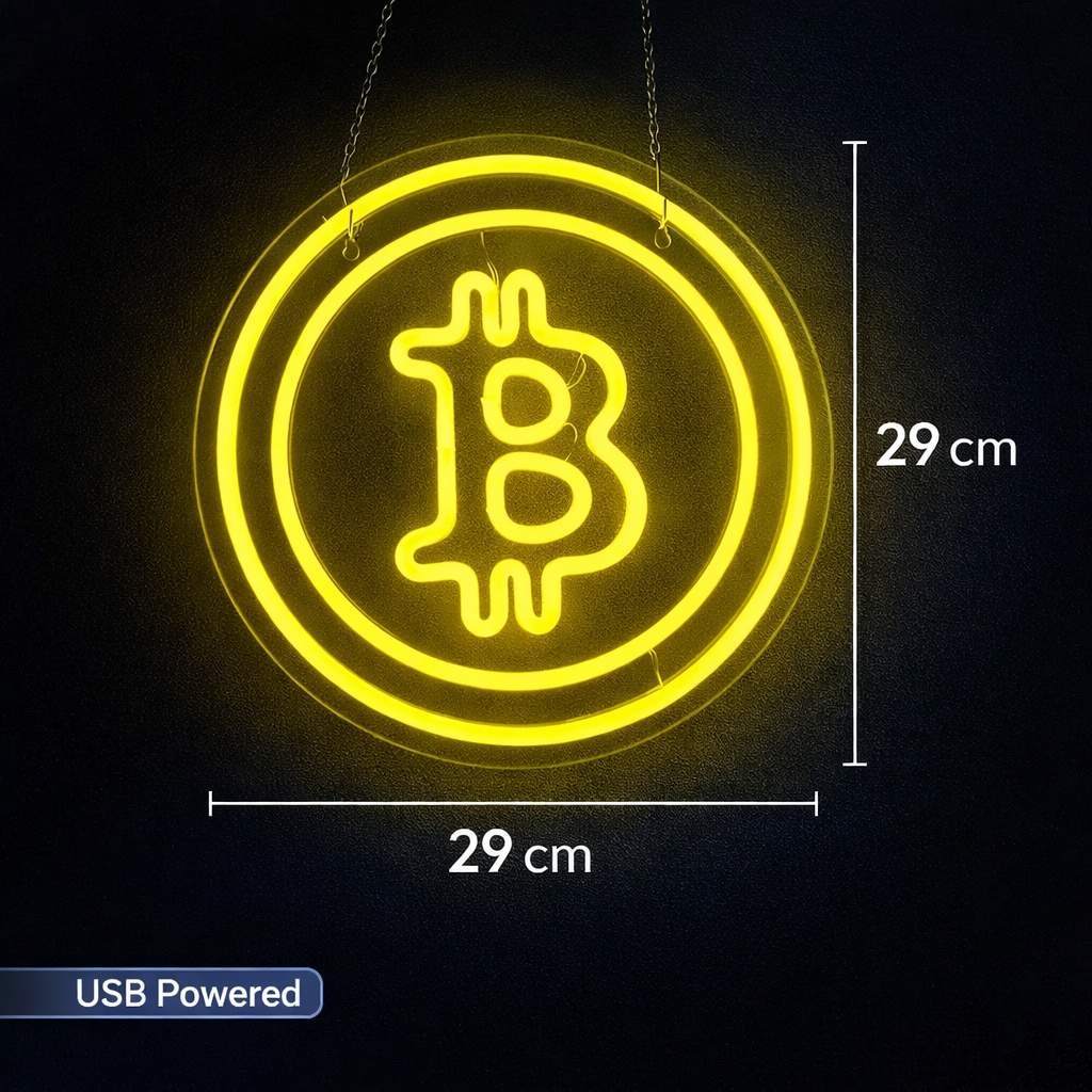 Handmade Bitcoin Neon Sign