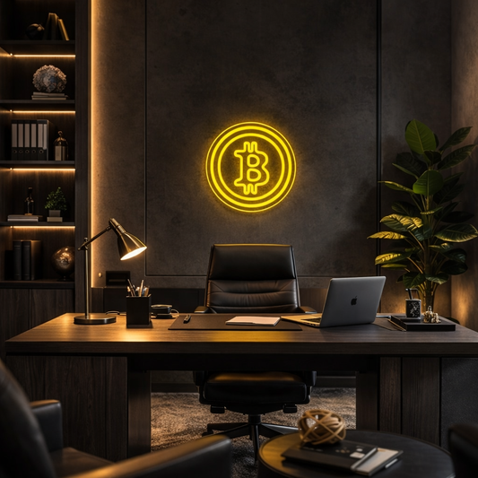 Handmade Bitcoin Neon Sign