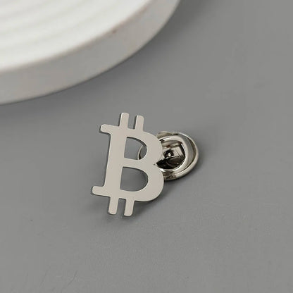 Bitcoin-Brosche Edelstahl