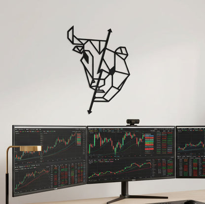 Metall-Wandart "BullBear"