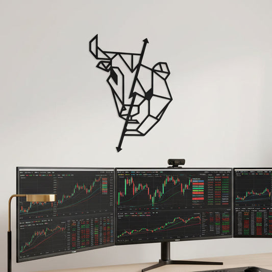 Metall-Wandart "BullBear"