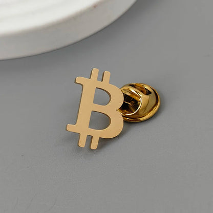 Bitcoin-Brosche Edelstahl