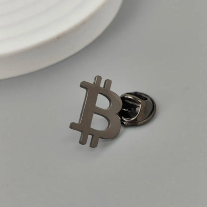 Bitcoin-Brosche Edelstahl