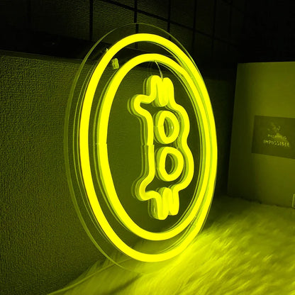 Handmade Bitcoin Neon Sign
