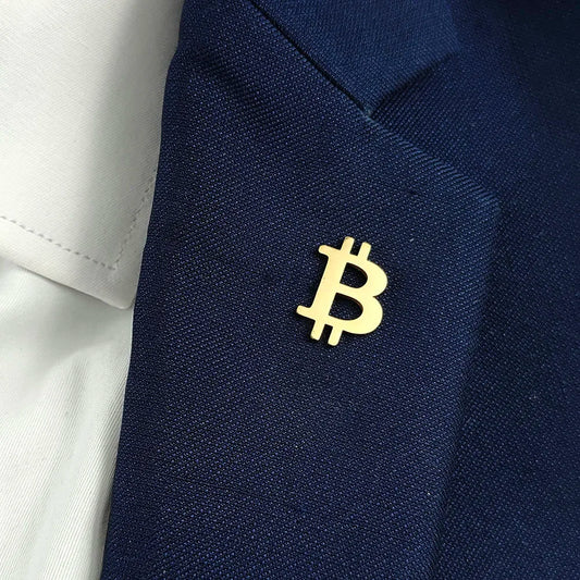 Bitcoin-Brosche Edelstahl