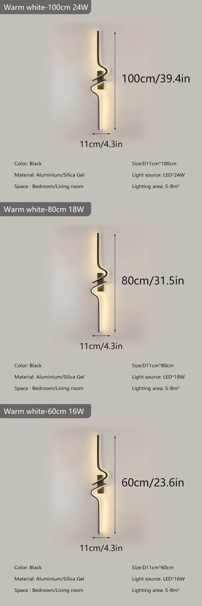 LED-Wandleuchte "chart-curve"